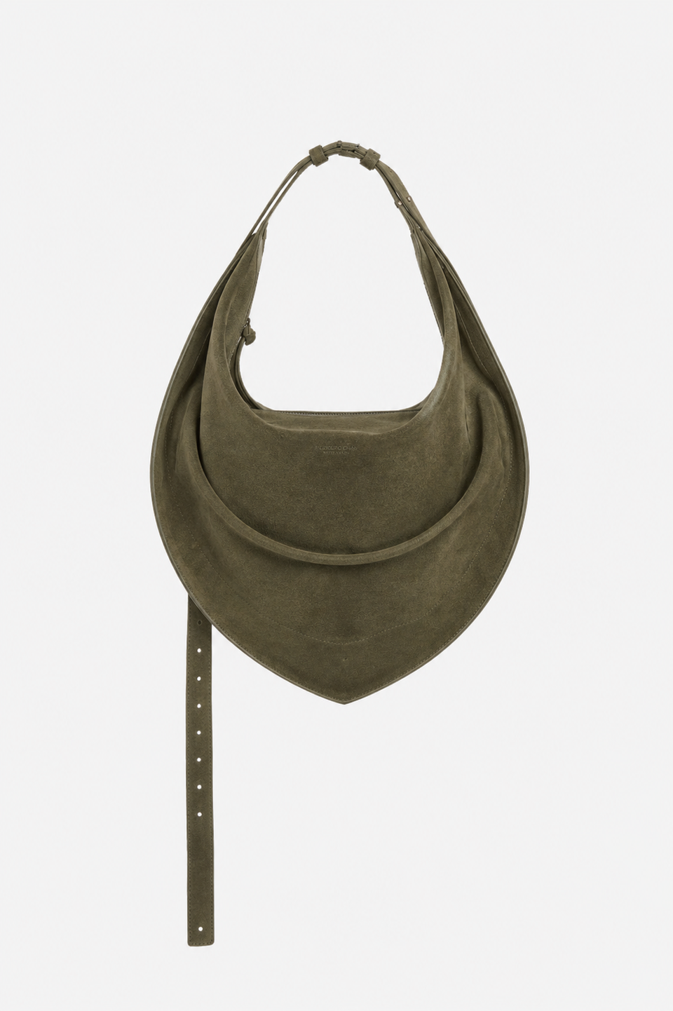 Tortellino Hobo Bag_Suede_Olive