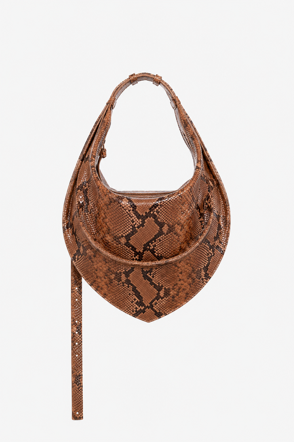 Tortellino Hobo Bag_Poudre Python