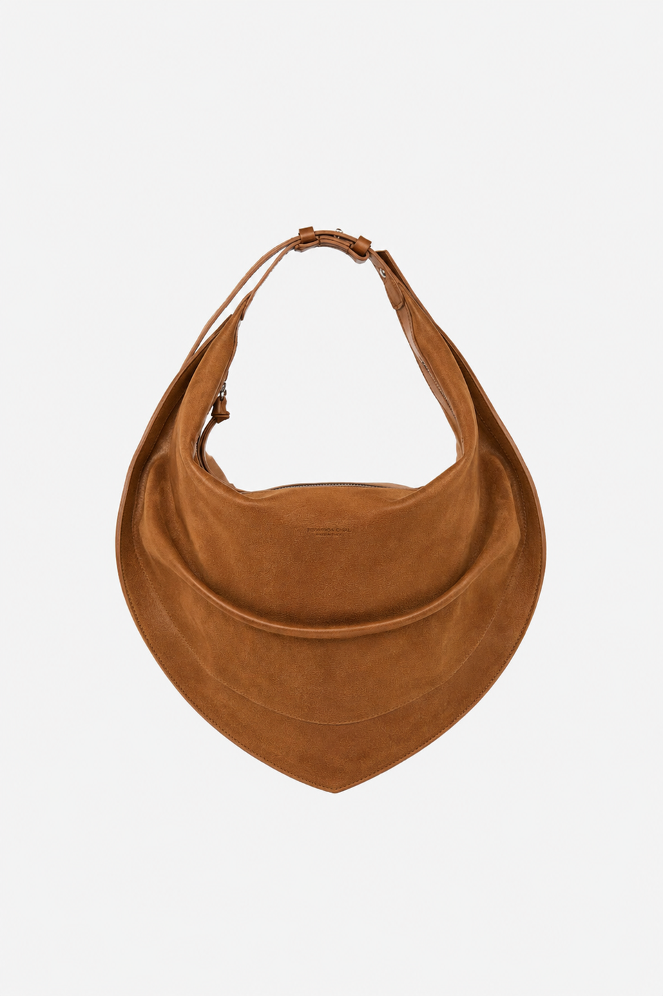 Tortellino Hobo Bag_Suede_Cognac