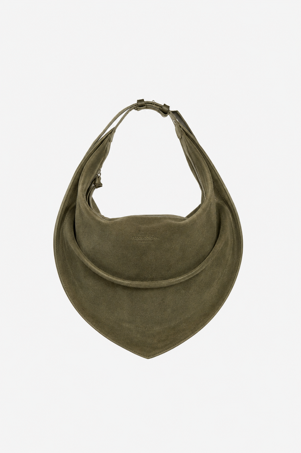 Tortellino Hobo Bag_Suede_Olive