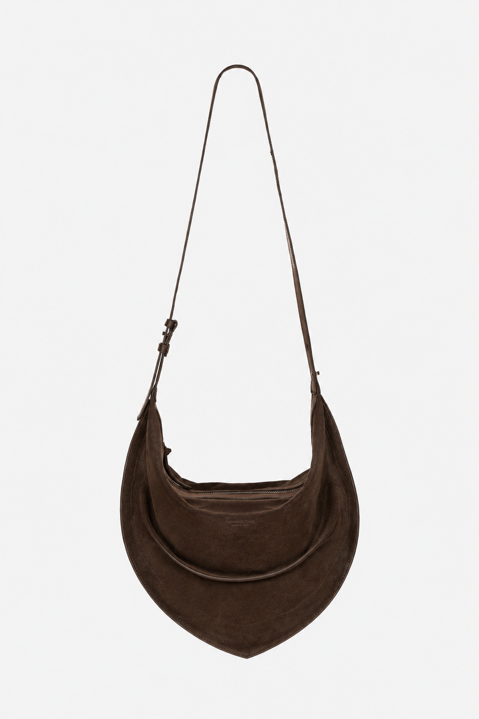 Tortellino Hobo Bag_Suede_Chocolate