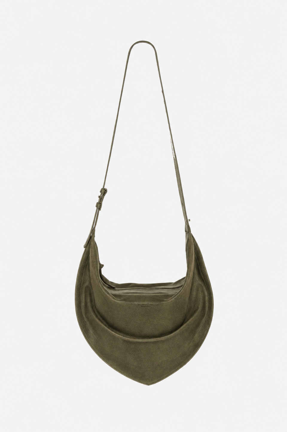 Tortellino Hobo Bag_Suede_Olive