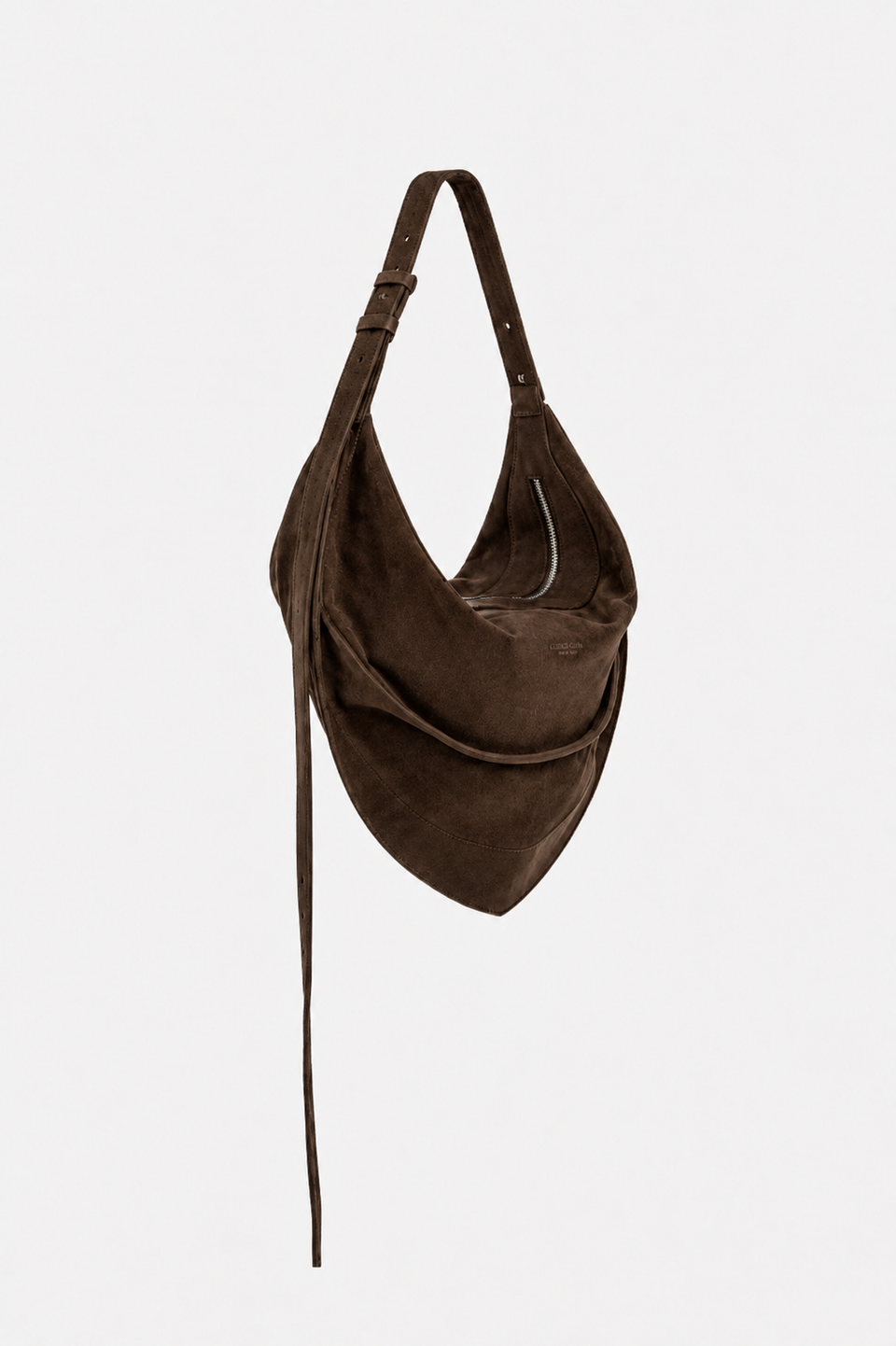 Tortellino Hobo Bag_Suede_Chocolate