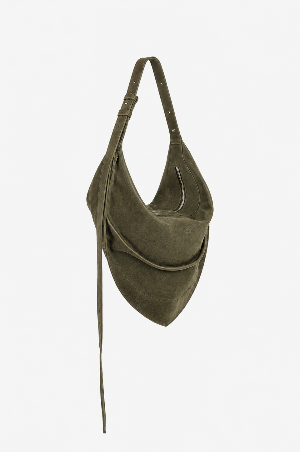 Tortellino Hobo Bag_Suede_Olive